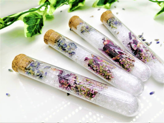 Confeti de baño botánico: rosa, lavanda, flor de brezo y flores de Epsom